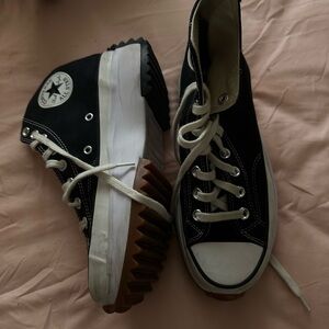 Converse Black and White Platform Sneakers